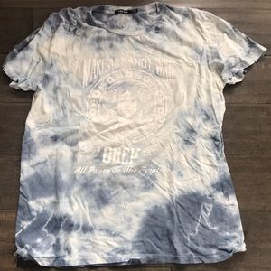 Obey blue tye dye shirt